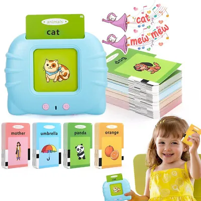 Early Education Machine Words Learning Cards Toy Preschool Talking Flash Cards • £13.90