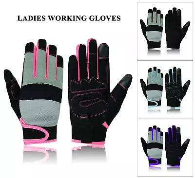 £4.95 • Buy Ladies Protection Work Gloves Mechanic Tradesman Farmer's Gardening DIY Builders