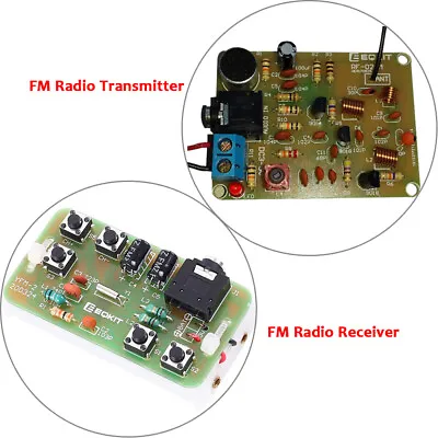 76-108MHz FM Stereo Radio DIY Kit Wireless FM Transmitter And Receiver Module (L • £4.99