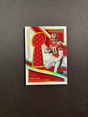 2023 Immaculate Collection Jerry Rice Championship Jersey 47/99 BJGK • $0.01