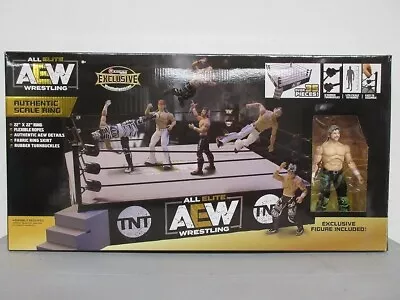 AEW Authentic Scale Wrestling Ring W/ Kenny Omega Figure - Ringside Collectables • $179.95