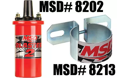 MSD 8202 Ignition Coil Blaster 2 Canister Round Oil Filled AND 8213 Bracket  • $95.95