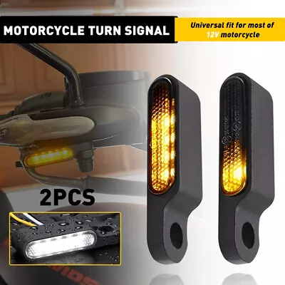 UNIVERSAL 12V Handlebar LED Turn Signals Blinker Running Light For Motorcycle US • $16.99