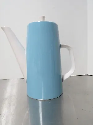 Mikasa Cera Stone Aqua Blue/White Server Coffee Tea Pot Vintage Mid-century 60s • $24