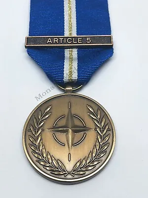 Nato Article 5 Eagle Assist Medal Full Size Medal With Mounting Options • £22.99