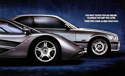 BMW Mclaren F1 Engine Ad Poster 22x13 The Ultimate Driving Machine Fastest Car • $21.99
