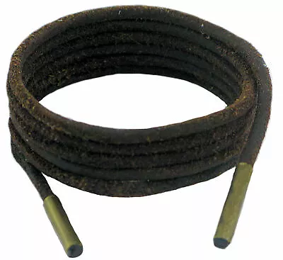 Shoe And Boot Laces Brown 3 Mm Round Leather 45 Cm-200 Cm • £3.75