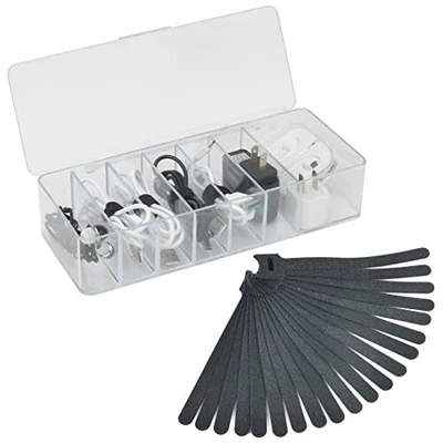 $21.21 • Buy Electronics Organizer 7 Sections Clear Acrylic Cable Storage Bin Box Cord Hol...