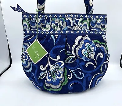 NEW Vera Bradley MEDITERRANEAN BLUE Zip MORGAN PURSE Handbag Tote Shoulder  Bag • $29.99