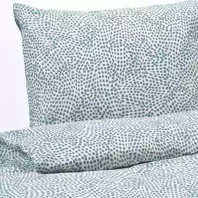 IKEA TRÄDKRASSULA Duvet Cover And Pillowcase White/blue 150x200/50x80 Cm • £12.99