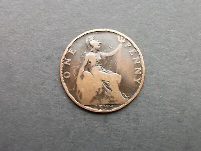 GB COINS 1899 PENNY 1d QUEEN VICTORIA (Dia 30mm) Always Will Combine Postage • £1.69