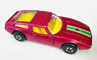 1972 Matchbox Superfast No. 32 Maserati Car Bora Pink Green Base Vintage 8 Decal • $15