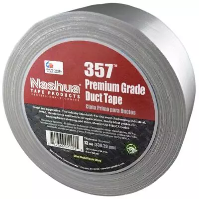 NASHUA Premium Grade Silver Duct Tape 3  X 60 Yds 357 - One Roll • $22