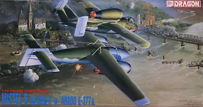 Dragon 1/72 5002 WWII German MISTEL 5 He-162A-2 Fighter W/Arado E-377a • $42.70