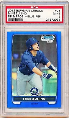 2012 Bowman Chrome Draft Mike Zunino Blue Refractor Rc #BDPP25 (225/250) PSA 9 • $8.95