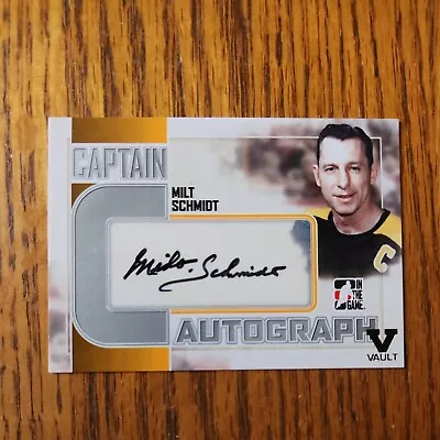 2011 In The Game Hockey Vault Captain HOF Auto Milt Schmidt Bruins • $17.99