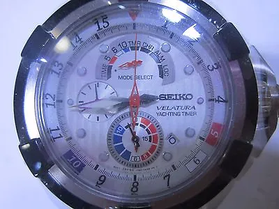 Seiko Velatrura Men's Watch Kinetic Yachting Timer All S/s Japan Spc005  • $950