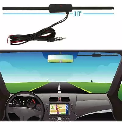 Car Digital AM FM Radio Antenna Signal Amplifier Booster Antena Aerial Black • $20.59