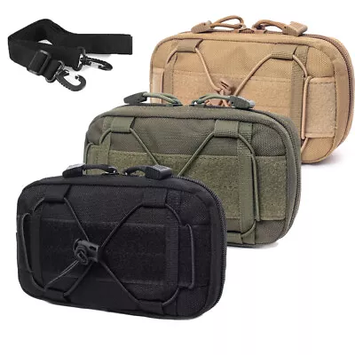 Tactical Horizontal Multi-Purpose Molle Admin Pouch Utility EDC Tool Waist Bag • $8.99