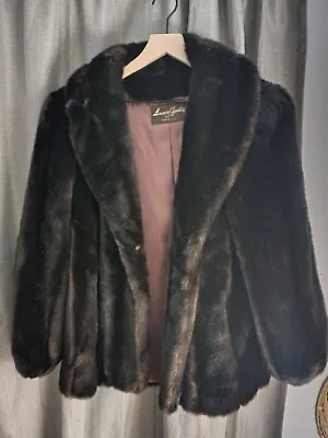 Brown Faux Sable Fur Vintage Designer American Signature Jacket • $65