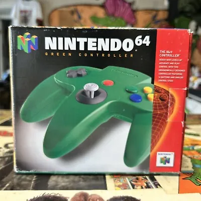 Vintage N64 Green Controller EMPTY BOX ONLY Nintendo 64 1996 NO Controller OEM • $59.99