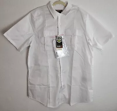 5.11 Tactical Stryke Flex Tac Twill Short Sleeve Shirt White Men's L Uniform • $19.95