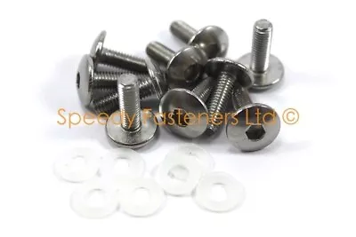 10x Aprilia Fairing Bolts Pan Mushroom Button Head M5 X 16mm Stainless Bolt • £10.99