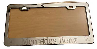 MERCEDES BENZ LICENSE PLATE FRAME Car Metal Merc Emblem • $19.95