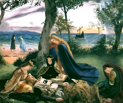 The Death Of King Arthur James Archer Painting Poster Art Print 20 X 24 In • £24.69