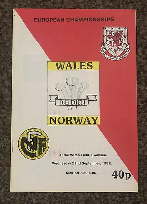 £1.99 • Buy Wales Vs Norway European Championship Qualifying Programme, 22/9/1982, VGC