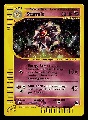Pokemon Card - Starmie Skyridge H28/H32 Holo Rare SWIRL • $185