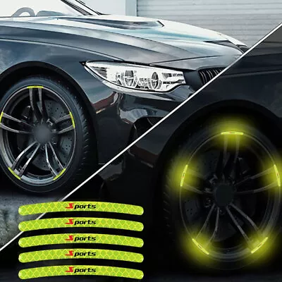 20Pcs Motorcycle Car Wheel Tire Hub Reflective Strips Safety Warning Sticker • $4.11