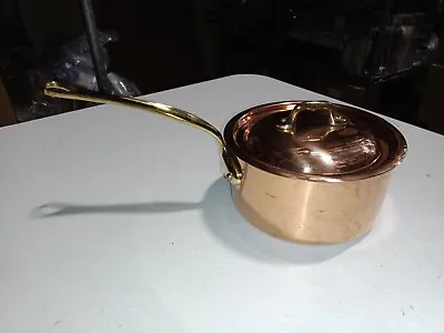 Mauviel M'150B 1.5mm Copper Sauce Pan With Lid & Brass Handles 1.9-Qt • $149.95