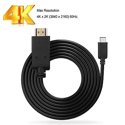 $25.64 • Buy USB C Type C To HDMI Cable USB 3.1 Thunderbolt 3 4K UHD Cable For The New MacBoo