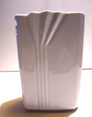 Vintage Mikasa White Porcelain Geometric Art Deco Vase Germany • $20