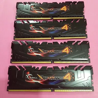 SAME DAY DISPATCH RAM DDR4 G.Skill 32Gb 4x8 2666Mhz Ripjaws4 1.2v Black • £59.95