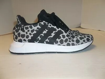 Adidas Swift Run Leopard Black White Womens Running Shoes BD7962 Size 9 • $29.99