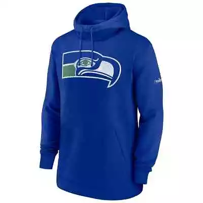£40 • Buy Men's Nike Seattle Seahawks Classic Throwback Pullover NFL Hoodie Blue/Green