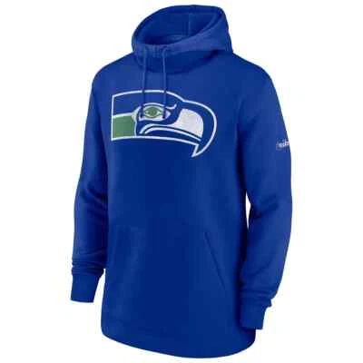 £40 • Buy Men's Nike Seattle Seahawks Classic Throwback Pullover NFL Hoodie Blue/Green