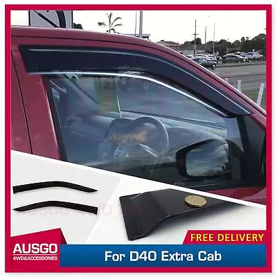 AUSGO Injection Weather Shields Weathershields For Nissan Navara D40 Extra Cab • $60.71