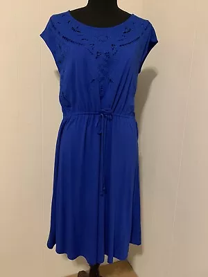 Spense Womens Blue Casual Dress Size Large L  Sleeveless Soft Stretch • $9.95