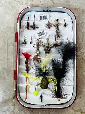 Small Plastic Fly Box And 20 Flys • $12