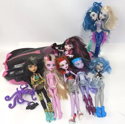 Monster High Dolls Lot Of 7 With Car Some Rare • $95.98