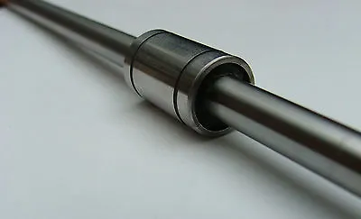 12mm Linear Shaft  Guide And Bearing Lm12uu 500mm Long Rod 30mm Long 21mm Dia • £13.99