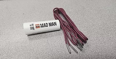 New In Tube Burgundy Metal Tipped Round Cotton Waxed Shoelaces • $7.99
