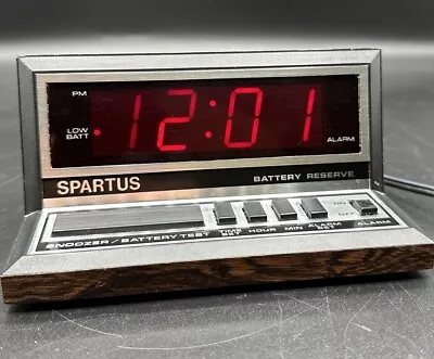 Vintage Spartus Digital Alarm Clock Model 1140 • $19.99