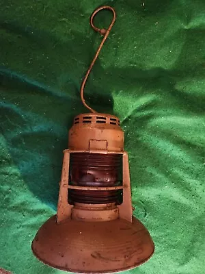 Antique Dietz No. 40 Warning Lantern  Traffic Gard  W/ Embury No. 40 Red Globe • $46.20