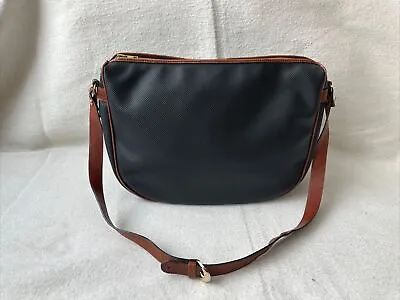 Vintage BOTTEGA VENETA Bag Black Shoulder Bag Leather Luxury Marco Polo ITALY • $185