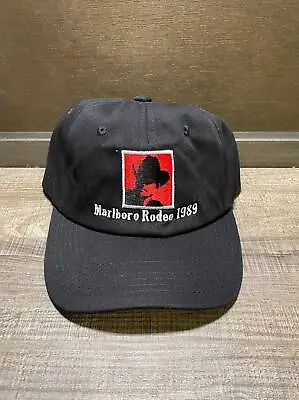 Vintage Marlboro Rodeo 1989 Wild West Style On Black Hat New! • $19.99