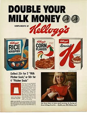 1968 KELLOGG'S Cereal Rice Krispies Corn Flakes Special K Vintage Print Ad • $15.30